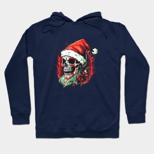 Christmas Celebration with a Skull Twist Hoodie